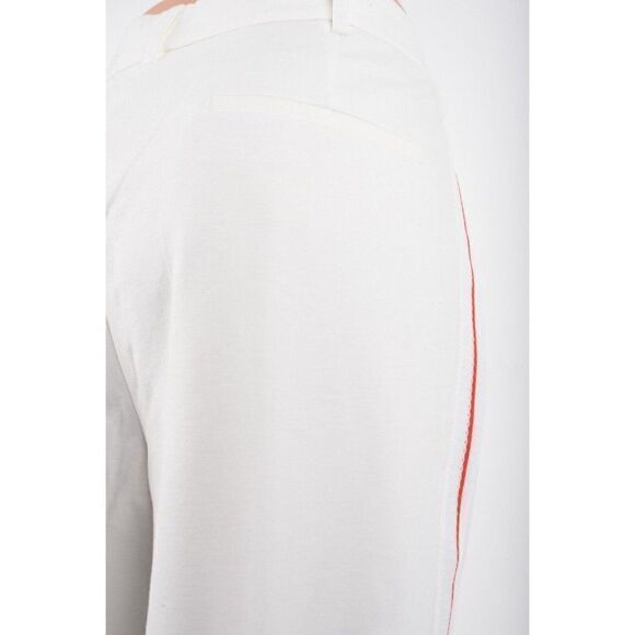 Akris Punto Womens Ferry Pants Trousers Cream Red Side Stripe EU 46 US 14 NWT - Picture 5 of 7